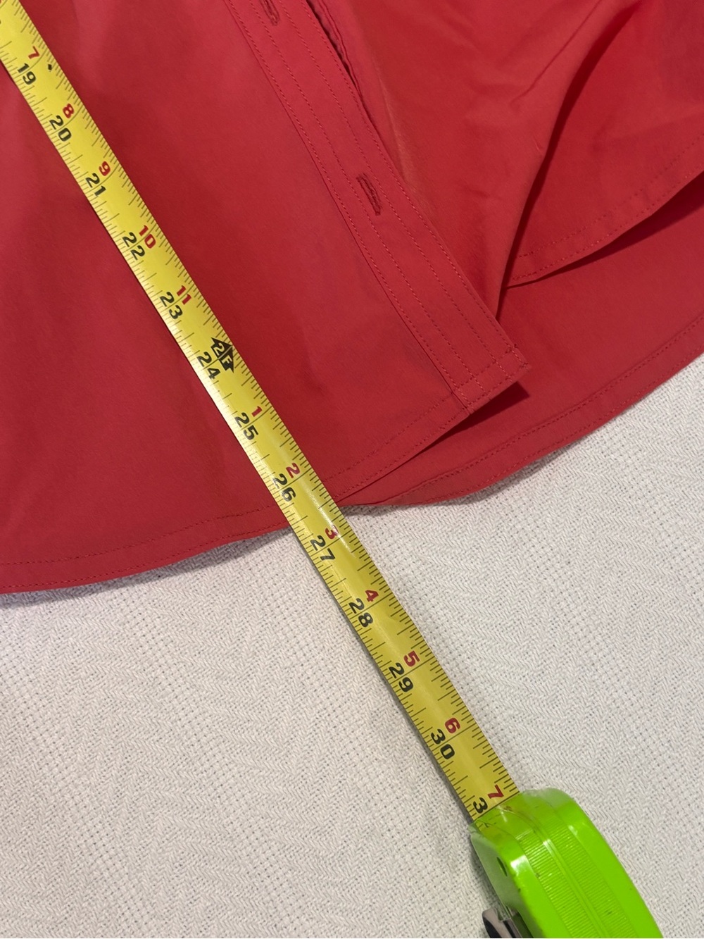 🔴Eddie Bauer Coral-Red Button Down Shirt - Picture 7 of 12